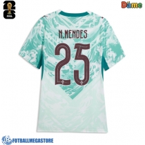 Fotballdrakt Dame Portugal Nuno Mendes #25 Bortedrakt VM 2026 Kortermet